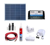 Kit fotovoltaico pannello solare 50W camper staffe cavi