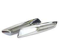 Kit Freccia Laterale a Led Side Marker Argento Cromato Lente Trasparente E81