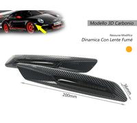 Kit Freccia Laterale a Led Side Marker Dinamica 3D Carbonio Lente Grigio E8