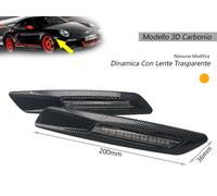 Kit Freccia Laterale Led Side Marker 3D Carbonio Trasparente Per BMW E81 E82 E87