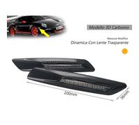 Kit Freccia Laterale Led Side Marker 3D Carbonio Trasparente Per BMW E81 E82 E87