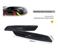 Kit Freccia Laterale a Led Side Marker Dinamica Nero Cromato Lente Grigio BMW E8