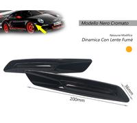 Kit Freccia Laterale a Led Side Marker Dinamica Nero Cromato Lente Grigio E