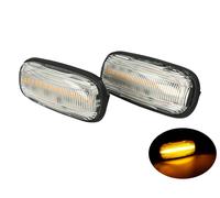Kit Freccia Laterale a Led Side Marker Lente Trasparente Luce Arancione Per Land