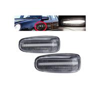 Kit Freccia Laterale a Led Side Marker Lente Trasparente Luce Bianco Per Mercede