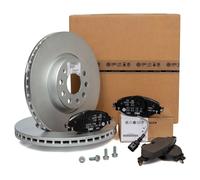 KIT FRENI ANTERIORI PASTIGLIE ORIGINALI VOLKSWAGEN E DISCHI ATE GOLF VII KITF024