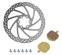 Kit freno a disco da 160 mm in lega di alluminio con pinza argento