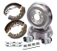 Kit freno BESTPRICE asse posteriore incl. 2x Tamburo freno asse posteriore 4x Ganasce freno asse posteriore con kit di montaggio 2x Cilindretti freno ruota Compatibile con OPEL ADAM (M13), CORSA D