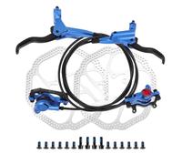 Kit freno bici, leva post+ant, rotore 160mm, per MTB/strada, 1 set, blu