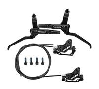 Kit freno idraulico leggero a quattro pistoni per freni a disco per biciclette con struttura in lega di alluminio e forte tenuta (una coppia)