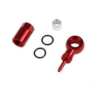 Kit freno idraulico per bici con connettore a oliva compatibile con SLX per XT per XTR, include dado per tubo flessibile e anelli di tenuta (rosso)