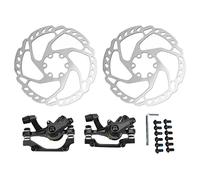 Kit freno per freno per bici in lega ad aluminio ad alta prestazione pinza freno a disco posteriore anteriore con rotore da 160 mm per mountain bike su bici da strada e bici ibride