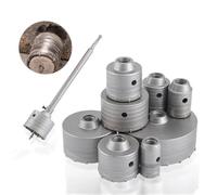 KIT FRESA CAROTATRICE TAZZA DA 30mm A 160mm x MURO CALCESTRUZZO CEMENTO + ASTA