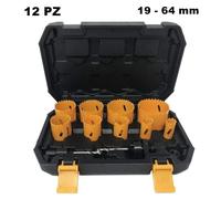 KIT FRESE A TAZZA BI METAL 12 PEZZI PER FORARE ALLUMINIO LEGNO PLASTICA ECC..