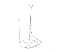 Kit friggitrice in acciaio inox per arrosto di pollo intero, arrosto e tacchino, con spiedini a tre basi e sollevatore sicuro per il calore