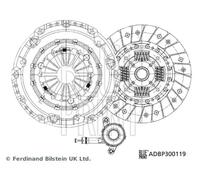 Kit frizione ADBP300119 BLUE PRINT per PEUGEOT MITSUBISHI CITROËN