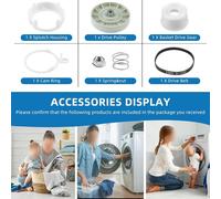 Kit frizione puleggia lavatrice ricambio con cinghia trasmissione per uso genera