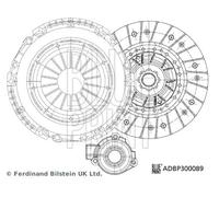 BLUE PRINT Kit frizione ADBP300089 per 159 Sportwagon (939) 6,190kg 241mm