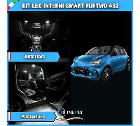 KIT FULL LED BIANCO INTERNI COMPLETO SMART FORTWO 453 6000K CANBUS NESSUN ERRORE