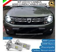 KIT FULL LED DACIA DUSTER 1 RESTYLING LAMPADE LED H7 6000K BIANCO ANABBAGLIANTI