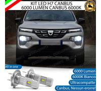 KIT FULL LED DACIA SPRING LAMPADE LED H7 6000K XENON BIANCO ANABBAGLIANTI