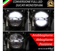 KIT FULL LED DUCATI MONSTER 696 ANABBAGLIANTE ABBAGLIANTE E LUCE POSIZIONE LED