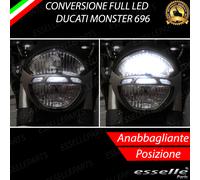 KIT FULL LED DUCATI MONSTER 696 ANABBAGLIANTE + LUCE DI POSIZIONE 6000K