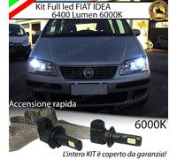 KIT FULL LED FIAT IDEA LAMPADE H7 ANABBAGLIANTE 6000K XENON CANBUS NO ERROR