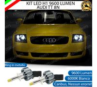 KIT FULL LED H1 CANBUS 360° AUDI TT 8N LENTICOLARE 9600 LUMEN 6000K BIANCO