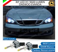 KIT FULL LED H1 CANBUS 360° DAEWOO EVANDA CON LENTICOLARE 9600 LUMEN 6000K