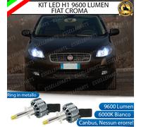 KIT FULL LED H1 CANBUS 360° FIAT CROMA RESTYLING LENTICOLARE 9600 LUMEN 6000K