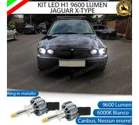 KIT FULL LED H1 CANBUS 360° JAGUAR X-TYPE CON LENTICOLARE 9600 LUMEN 6000K