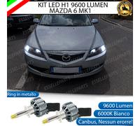 KIT FULL LED H1 CANBUS 360° MAZDA 6 MK1 CON LENTICOLARE 9600 LUMEN 6000K