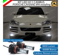 KIT FULL LED H11 9800 LM CANBUS FENDINEBBIA PORSCHE CAYENNE 9PA RESTYLING
