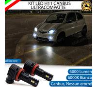 KIT FULL LED H11 FENDINEBBIA CHATENET BAROODER 6000K BIANCO 6000 LUMEN CANBUS