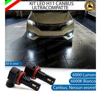 KIT FULL LED H11 FENDINEBBIA HONDA JAZZ MK3 6000K 6000 LUMEN CANBUS ALL IN ONE