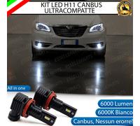 KIT FULL LED H11 FENDINEBBIA LANCIA FLAVIA 6000 LUMEN 6000K BIANCO CANBUS