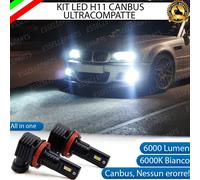 KIT FULL LED H11 FENDINEBBIA PER BMW SERIE 3 E46 DAL 2001 6000K 6000 LM CANBUS