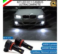 KIT FULL LED H11 FENDINEBBIA PER BMW SERIE 3 E90 E91 6000K 6000 LUMEN CANBUS