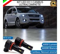 KIT FULL LED H11 FENDINEBBIA PER GREAT WALL H6 6000K BIANCO 6000 LUMEN CANBUS