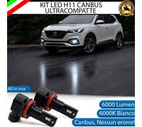 KIT FULL LED H11 FENDINEBBIA PER MG HS 6000K BIANCO 6000 LM CANBUS ALL IN ONE