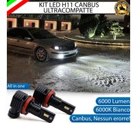 KIT FULL LED H11 FENDINEBBIA PER RENAULT LAGUNA MK2 6000K BIANCO 6000 LM CANBUS