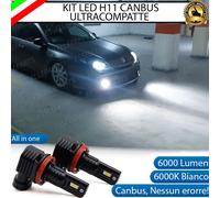 KIT FULL LED H11 FENDINEBBIA PER RENAULT LAGUNA MK3 6000K BIANCO 6000 LM CANBUS