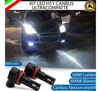 KIT FULL LED H11 FENDINEBBIA PORSCHE CAYENNE MK1 RESTYLING 6000K 6000 LUMEN