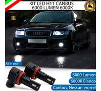 KIT FULL LED H11 FENDINEBBIA VOLKSWAGEN VW TOUAREG 7L 6000K 6000 LUMEN CANBUS