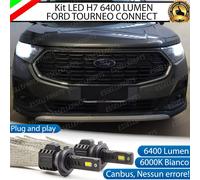 KIT FULL LED H7 ANABBAGLIANTE FORD TRANSIT CONNECT 6000K 6400 LUMEN BIANCO