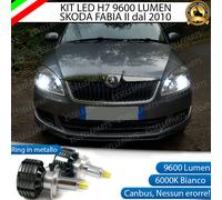 KIT FULL LED H7 CANBUS LED SKODA FABIA II dal 2010 LENTICOLARE 6000K BIANCO