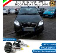 KIT FULL LED H7 CANBUS LED SKODA FABIA II fino al 2010 LENTICOLARE 6000K BIANCO