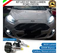 KIT FULL LED H7 FORD FIESTA MK6 FARO LENTICOLARE 6000K 9600 LUMEN 80W NO ERROR
