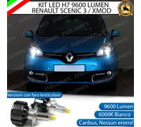 KIT FULL LED H7 RENAULT SCENIC 3 III FARO LENTICOLARE 6000K CANBUS LED NO AVARIA